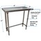 Bk Resources Stainless Steel Work Table Flat Top With Open Base 48"Wx18"D VTTOB-1848 - alternate 2